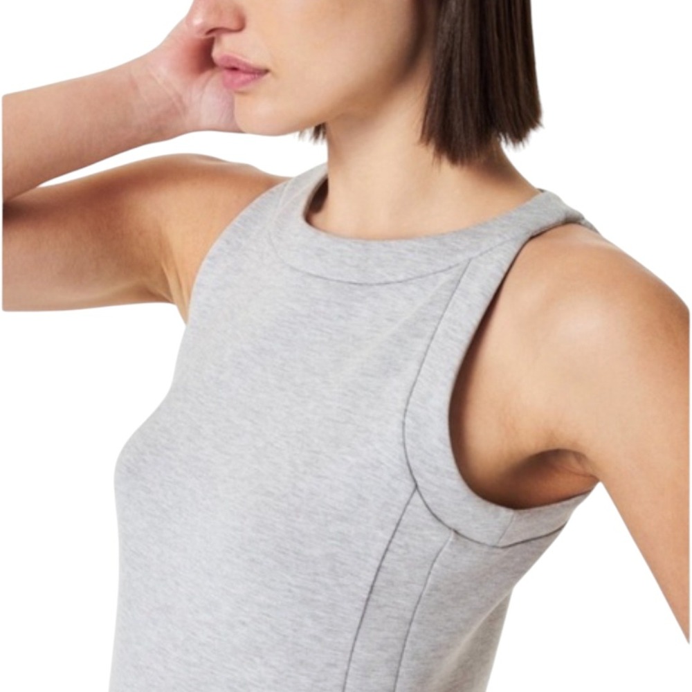 Spanx AirEssentials Soft Tank Dress Heather Gray Midi XS - Picture 9 of 11